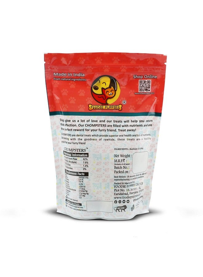 مكافأة الكالسيوم من العظام المضغوطة من Chompsters Rawhide للكلاب - 5 بوصات، 900 جرام | مناسبة للجراء والكلاب الصغيرة | أفضل عظام صحية للكلاب لتنظيف الأسنان وتنقية النفس - Image 3