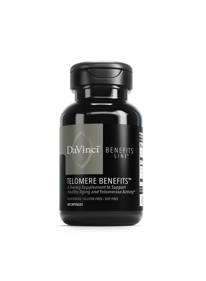 DAVINCI Labs Telomere Benefits - Dietary Supplement to Support Healthy Aging, Antioxidant Levels, Memory and Telomerase Activity* - with Astragalus Root Extract - Gluten-Free - 60 Vegetable Capsules - Image 1