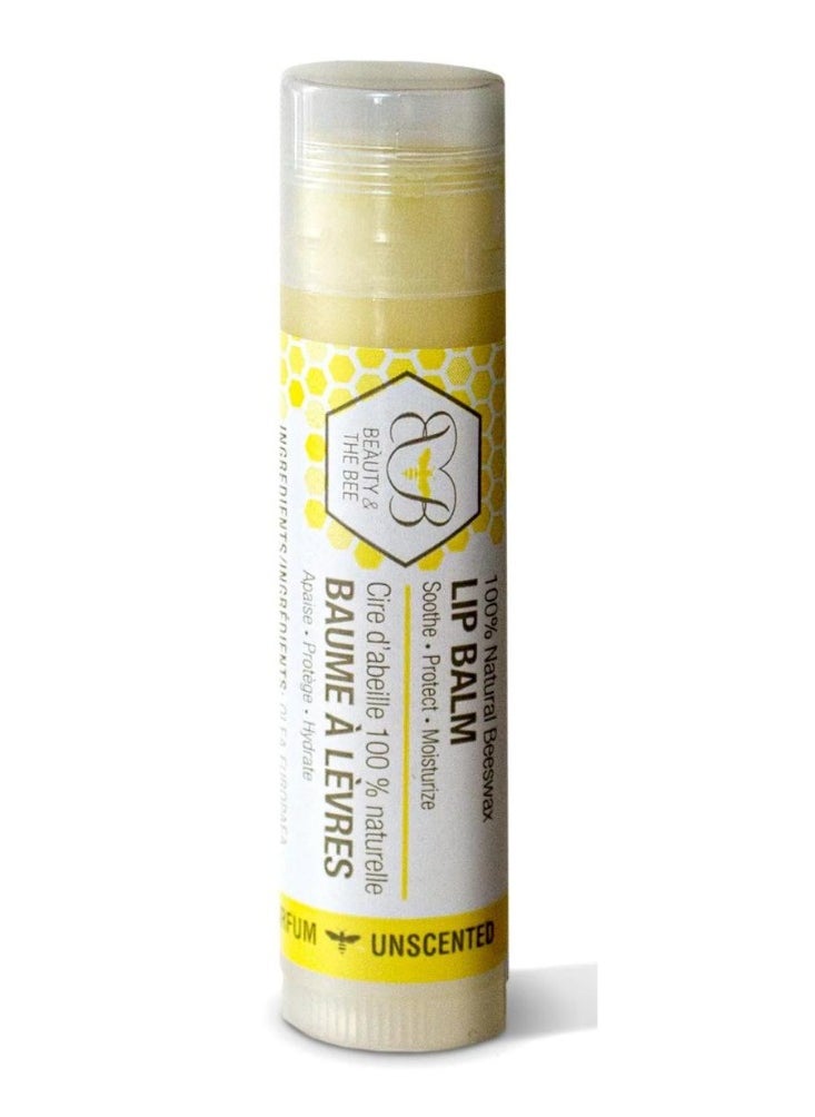 beauty and the bee Beauty and the Bee Natural Moisturizing Lip Balm Beeswax - Natural Unscented  - Image 1