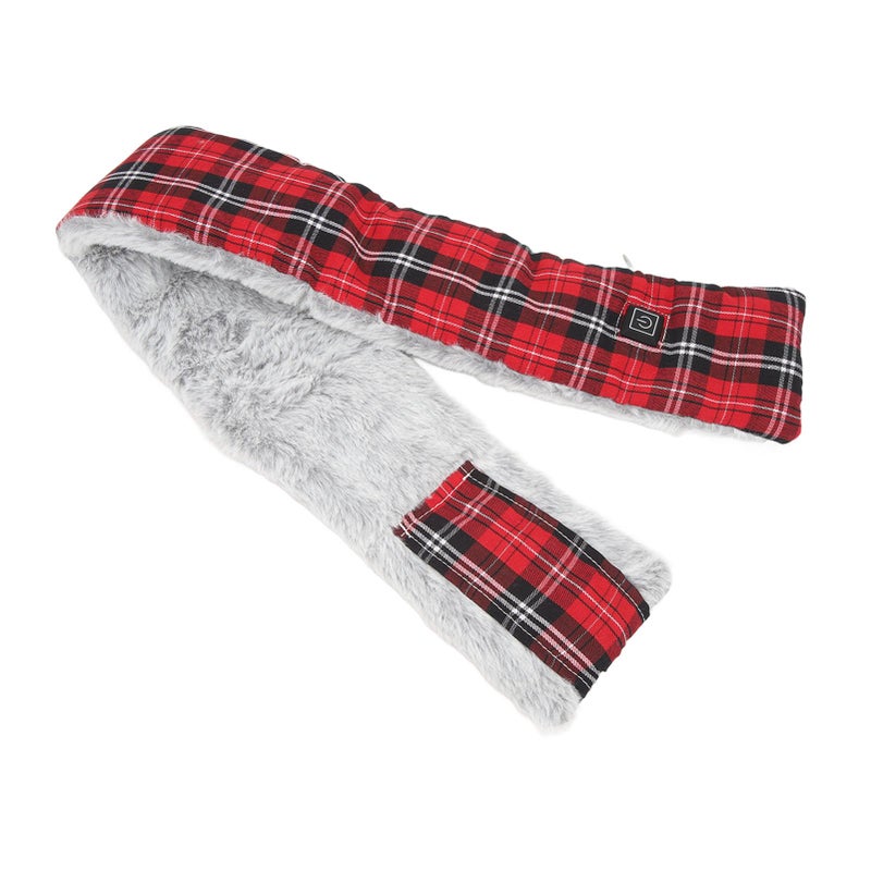 Electric Heating Scarf with Temperature Control Premium Fabrics for Winter Outdoor Sports Red - Image 2