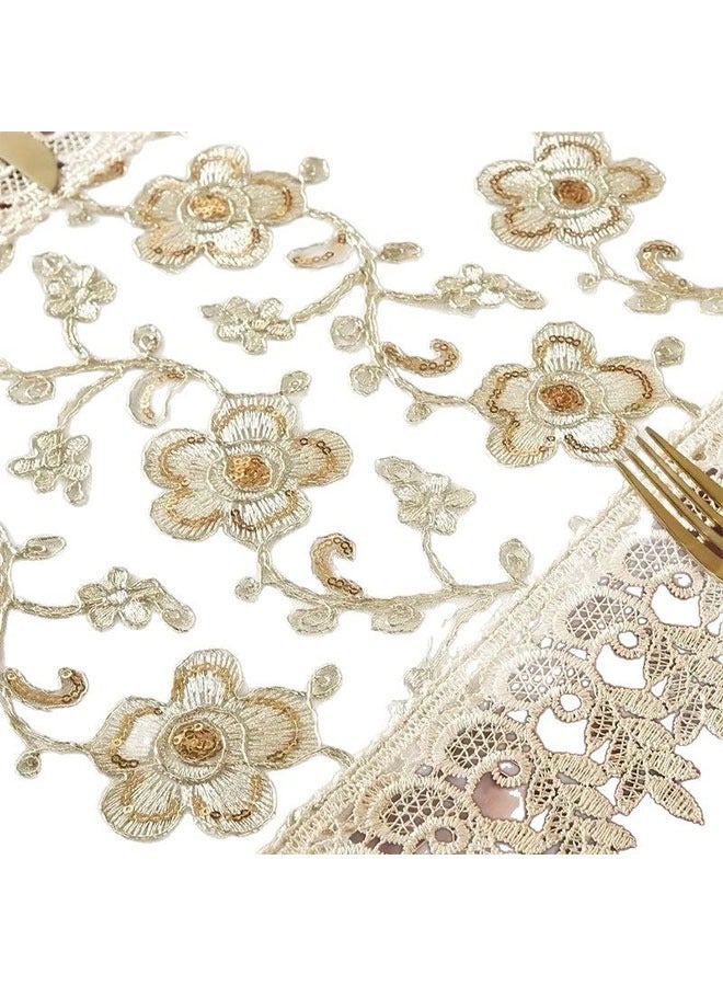 40*220cm Lace Embroidery Table Runner For Table Decoration - Image 4
