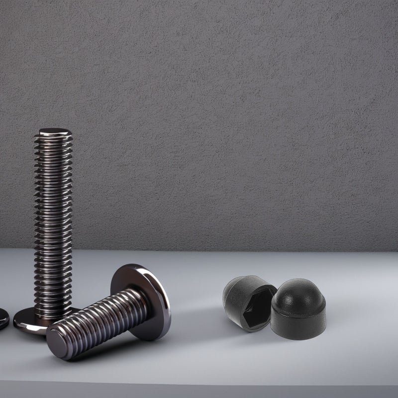 25Pcs Bolt Nut Protective Caps Screw Cap Decorative Cover Black Dome Bolt Caps M5 Fitting Caps for Protecting Screws Bolts Hardware Accessories - Image 5