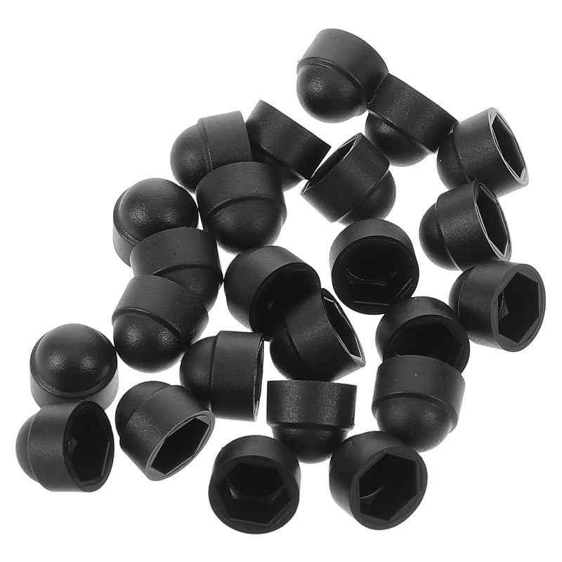 25Pcs Bolt Nut Protective Caps Screw Cap Decorative Cover Black Dome Bolt Caps M5 Fitting Caps for Protecting Screws Bolts Hardware Accessories - Image 1