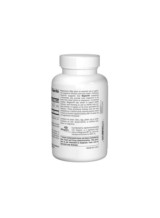 Source Naturals Magtein Magnesium Lthreonate 667Mg Supports Focus Mood Healthy Memory Cognitive Function Sleep 180 Capsules - Image 3
