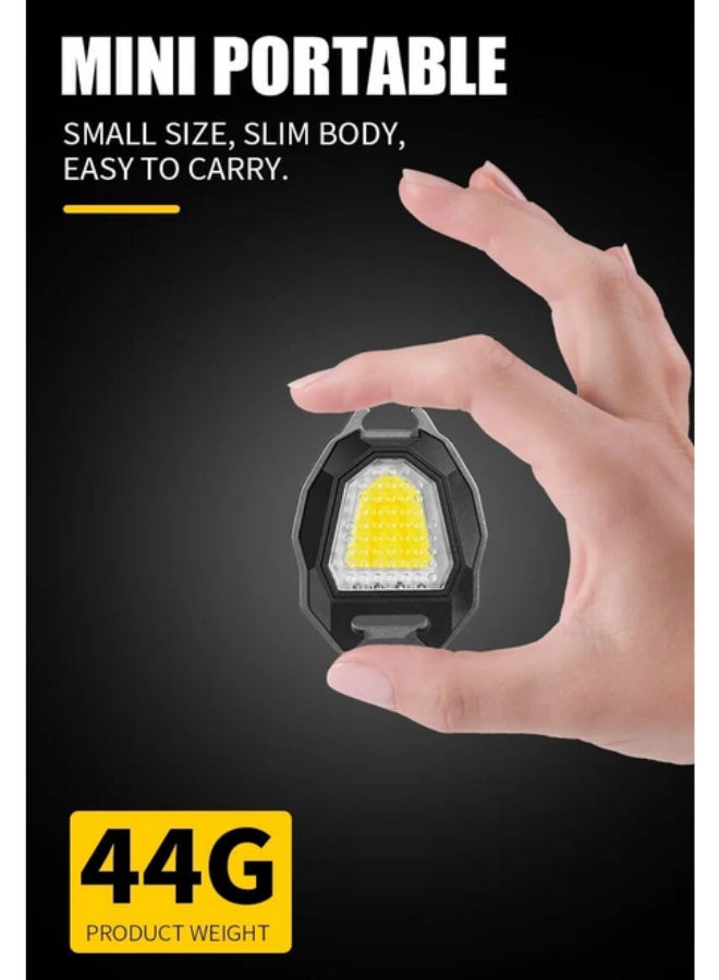 LED Keychain Flashlight, Rechargeable Flashlight with Lighter, Whistle, Bottle Opener and Magnetic Base, Super Bright 800 Lumens, Portable Emergency Light - Image 5