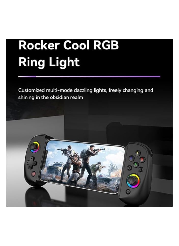 Generic - Telescopic Mobile Gamepad ,Turbo,6-Axis Gyro,Vibration Wireless Game Controller , Bluetooth 5.2 RGB Joystick for Android, iOS, PS3, PS4, Switch, PC , Multi-Platform Gaming Controller - Image 1