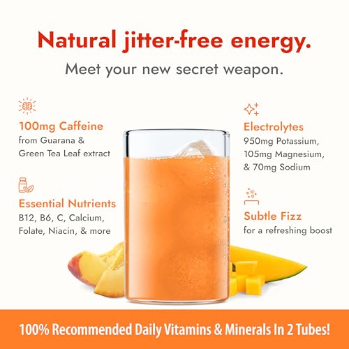 Zipfizz Daily Energy Drink Powder, Peach Mango, 20 Pack | 3-in-1 Sustained Energy, Rapid Hydration, and Essential Vitamins | Sugar-Free | Electrolyte Powder | Contains Vitamin B-12 & Antioxidants - Image 3