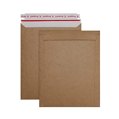 Xxcxpark 25 Pack Brown Kraft Rigid Mailers, 6.25 x 8.25 inches Self Seal Photo Document Mailers Premium Cardboard Keep Flat Envelopes for Photos, Pictures, Papers, Files, CD - Image 1