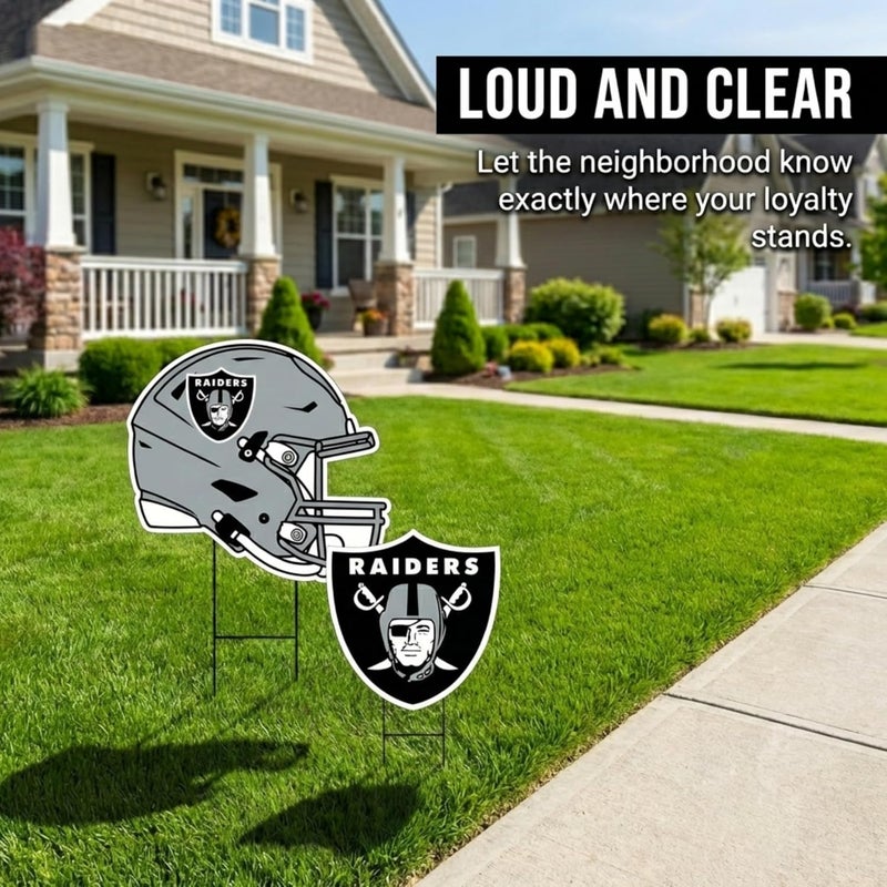 مجموعة لافتة ساحة NFL لفريق ديترويت ليونز للشعار والخوذة (قطعتين) - Image 2