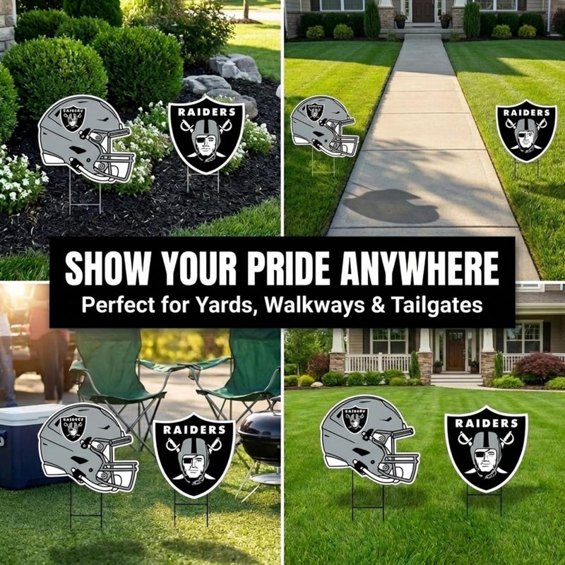 مجموعة لافتة ساحة NFL لفريق ديترويت ليونز للشعار والخوذة (قطعتين) - Image 3
