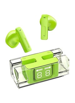 Wireless Earbuds Bluetooth in Ear Headphones for iPhone Android Transparent Blue Tooth 5.3 Ear Buds True Wireless Earphones Audifonos Bluetooth Inalambricos TWS Cordless Earbud Green