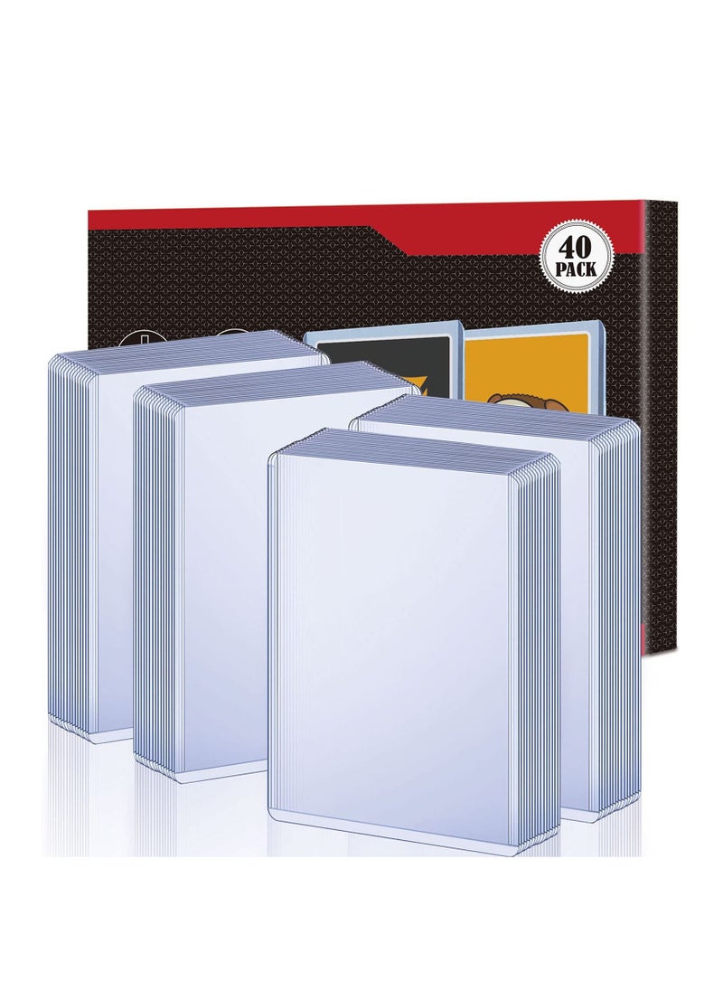 SYOSI 40 Count Toploaders Card Sleeves, Top Loaders Sleeves for Trading Card, Protective Holder Fit Stardard Cards, Baseball Sports MTG, Yugioh  - Image 1
