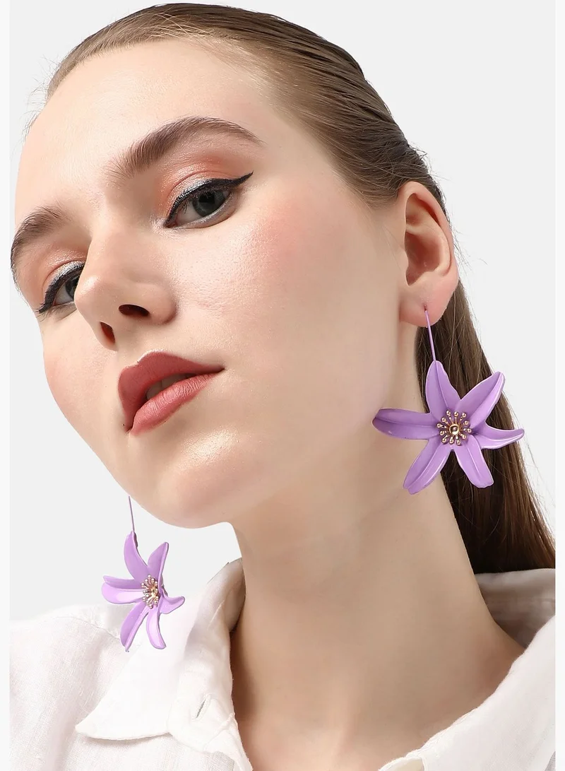 SOHI Silver Plated Designer Stone Casual Drop Earring For Women