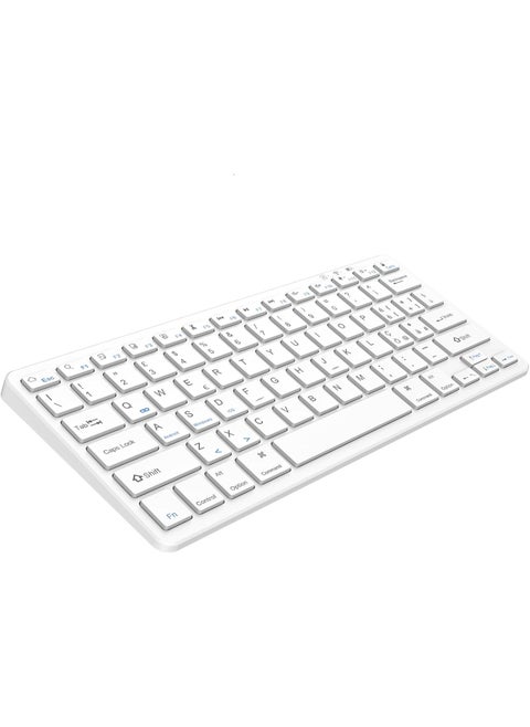 Wireless Bluetooth Keyboard – Compatible with All Bluetooth Devices – White