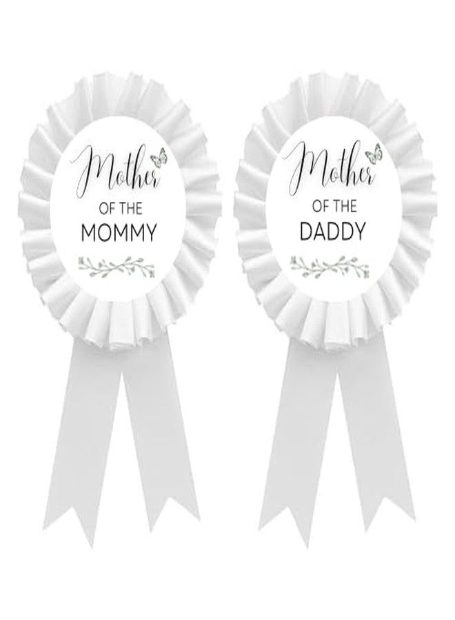 PATICARRY Green Sage Mother of The Mommy & Daddy Tinplate Badge Pins for Baby Shower Decorations Welcome Baby Girl or Boy, Baby Shower Button New Dad for Gender Reveals Party, Baby Celebration. - Image 1