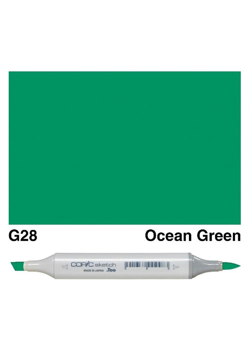 Sketch G-28 Graphic Art Marker Ocean Green Twin Tip