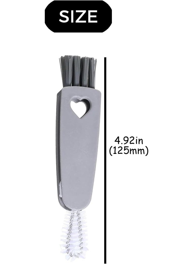 3-in-1 Cup lid Brush, Rice Cup lid Rubber Ring concave Cleaning Brush, Baby Bottle Nipple Cleaning, Insulated Cup lid Cleaning Brush, Suitable for Cleaning Gaps Between Bottle Seams  - Image 5