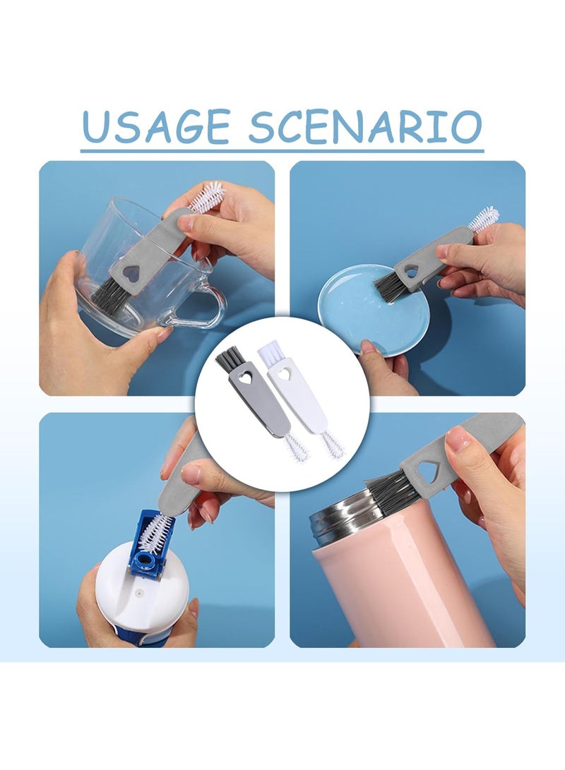 3-in-1 Cup lid Brush, Rice Cup lid Rubber Ring concave Cleaning Brush, Baby Bottle Nipple Cleaning, Insulated Cup lid Cleaning Brush, Suitable for Cleaning Gaps Between Bottle Seams  - Image 3