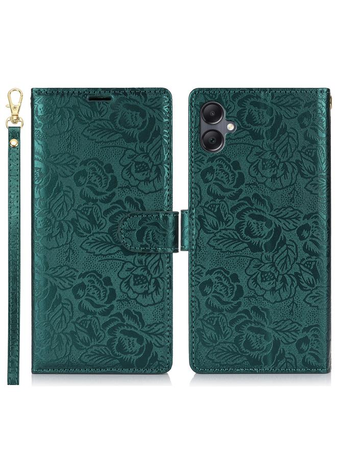 إيروريكس جراب هاتف جلدي مطبوع عليه زهور الفاوانيا لهاتف Samsung Galaxy A06 4G - Image 2