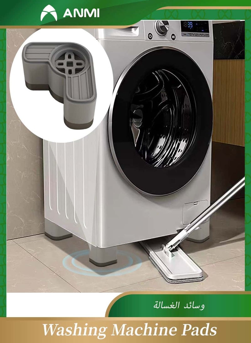 Anmi 4Pcs Anti Vibration Washing Machine Pads - Shock Absorption Noise Reduction Anti Slip Foot Pads with Suction Cups for Washer & Dryer - Image 5