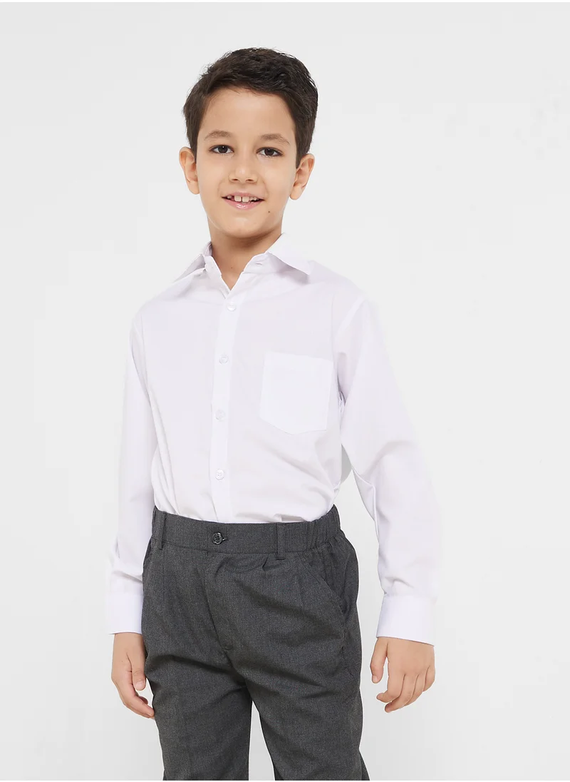 هيا كلوزيت Kids School Uniform Long Sleeve Shirt