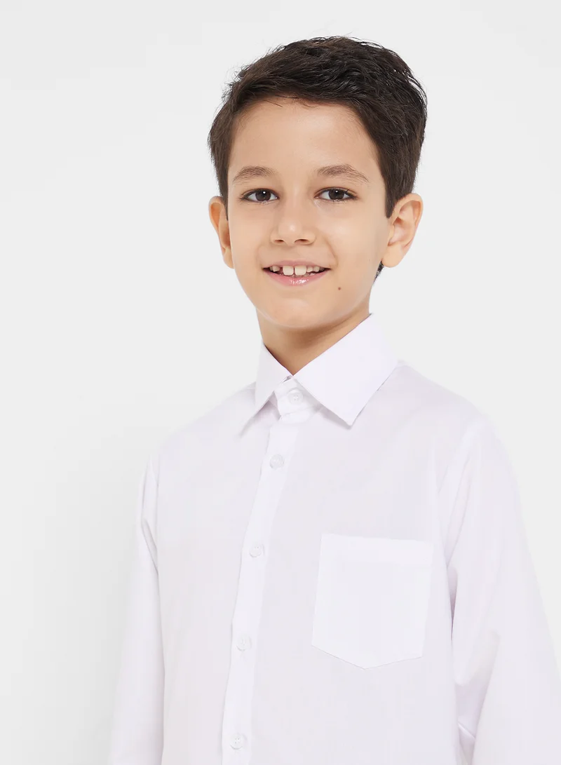 هيا كلوزيت Kids School Uniform Long Sleeve Shirt
