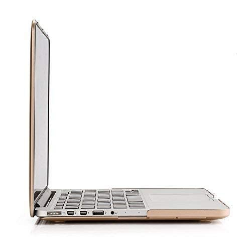 RUBAN Case for Old MacBook Pro 13 inch (A1502 & A1425 Models) 2015 2014 2013 2012, Plastic Hard Shell Case & Keyboard Cover for Old Version Mac Pro Retina 13 Inch, Gold - Image 5