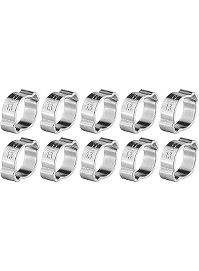 Zinc Plated Iron Hose Clamps 10Pcs 5 8 11 13Mm For Fuel Pipe Automotive - Image 1