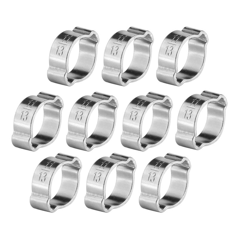 Zinc Plated Iron Hose Clamps 10Pcs 5 8 11 13Mm For Fuel Pipe Automotive - Image 3