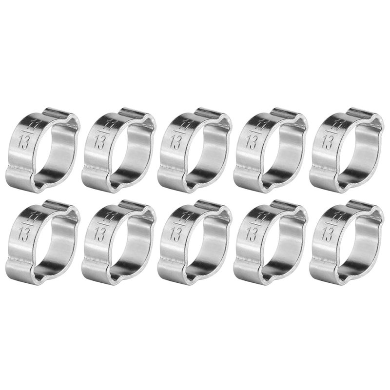 Zinc Plated Iron Hose Clamps 10Pcs 5 8 11 13Mm For Fuel Pipe Automotive - Image 2