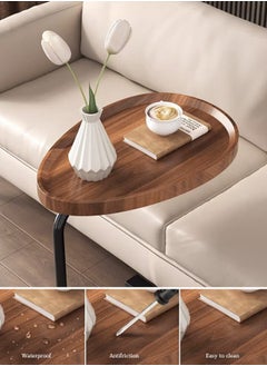 ماركة غير محددة طاولة قهوة متينة على الطراز الاسكندنافي وأريكة وطاولة جانبية لغرفة المعيشة  - Image 3
