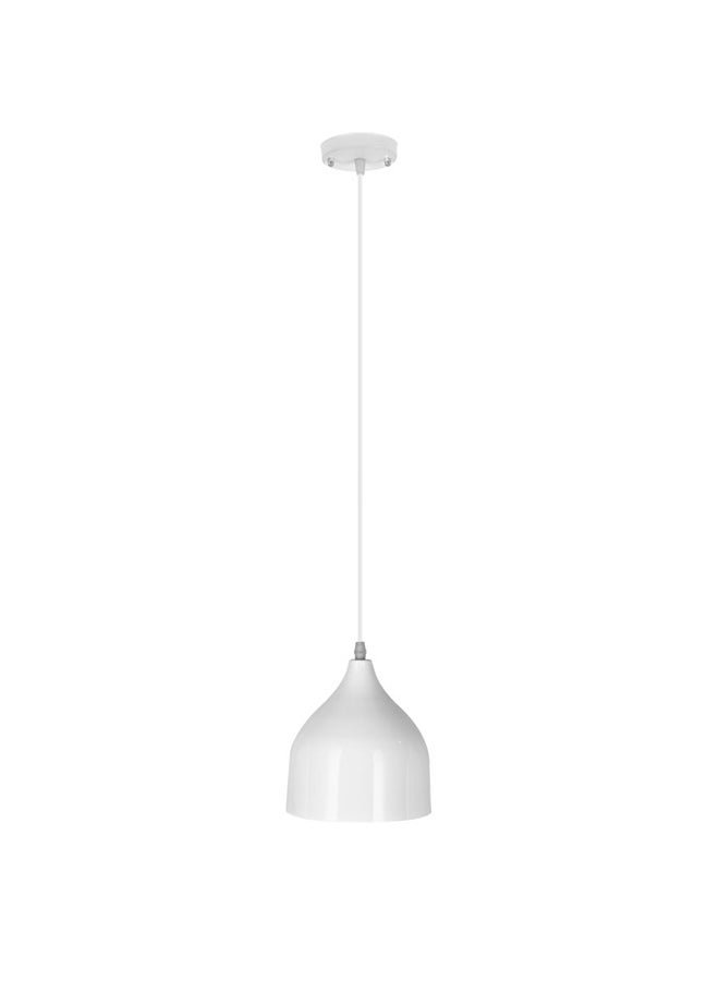El Rawda Lighting Funnel Ceiling Lamp - Single | modern decorative LED E27 pendant light ceiling lamp hanging | suitable for any room | Color: White | Size: 70x17 cm