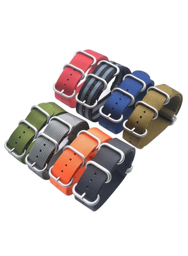 ArtStyle Watch Band with 1.5mm Thickness Quality Nylon Strap and Heavy Duty Brushed Buckle (Khaki, 20mm) - Image 2