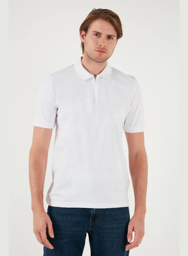 Buratti  Buratti Cotton Regular Fit Half Zipper Polo Collar T Shirt Men's Polo Collar T-Shirt 5901029 for Men | Best Price UAE