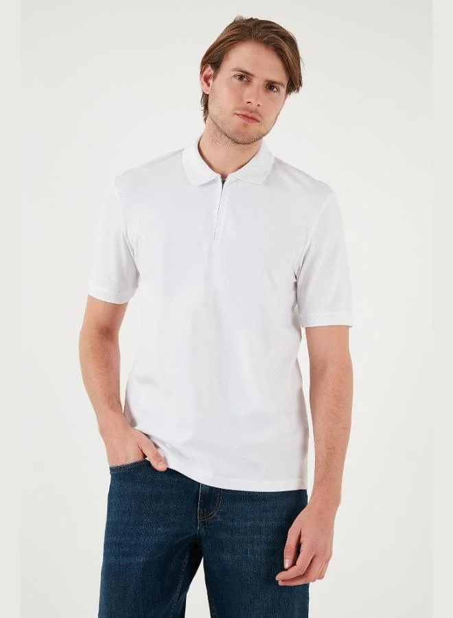 Buratti  Buratti Cotton Regular Fit Half Zipper Polo Collar T Shirt Men's Polo Collar T-Shirt 5901029 for Men | Best Price UAE