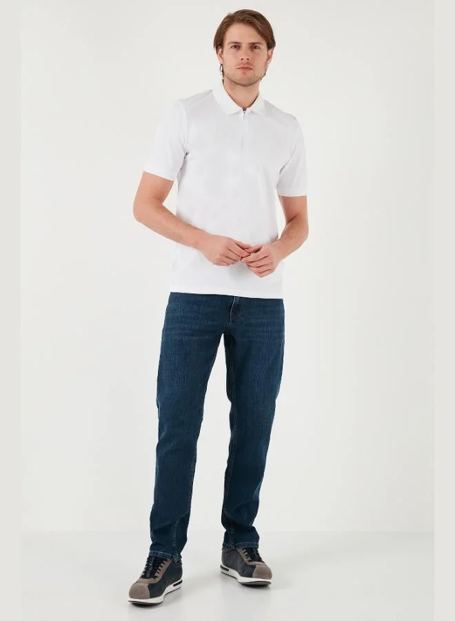 Buratti  Buratti Cotton Regular Fit Half Zipper Polo Collar T Shirt Men's Polo Collar T-Shirt 5901029 for Men | Best Price UAE