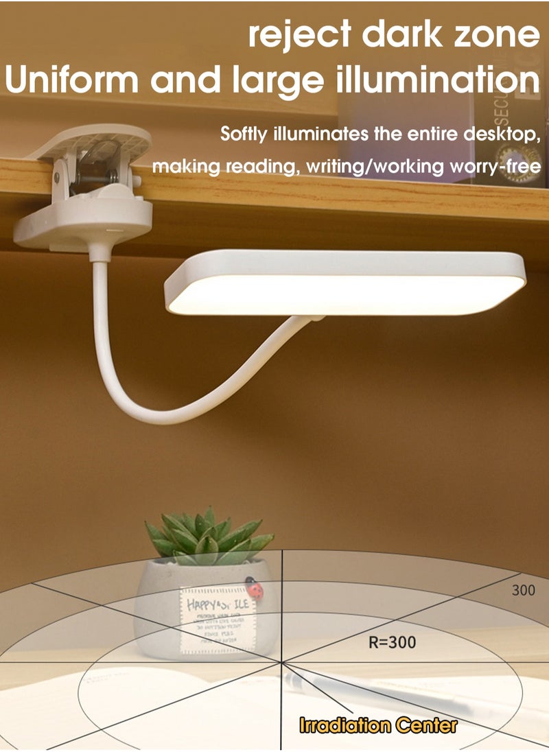 LOOPITYS - 3 Modes Touch Dimming USB Dimming Clip Table Lamp Student Dormitory Learning Study Table Light Bedside Flexo Lamps - Image 1