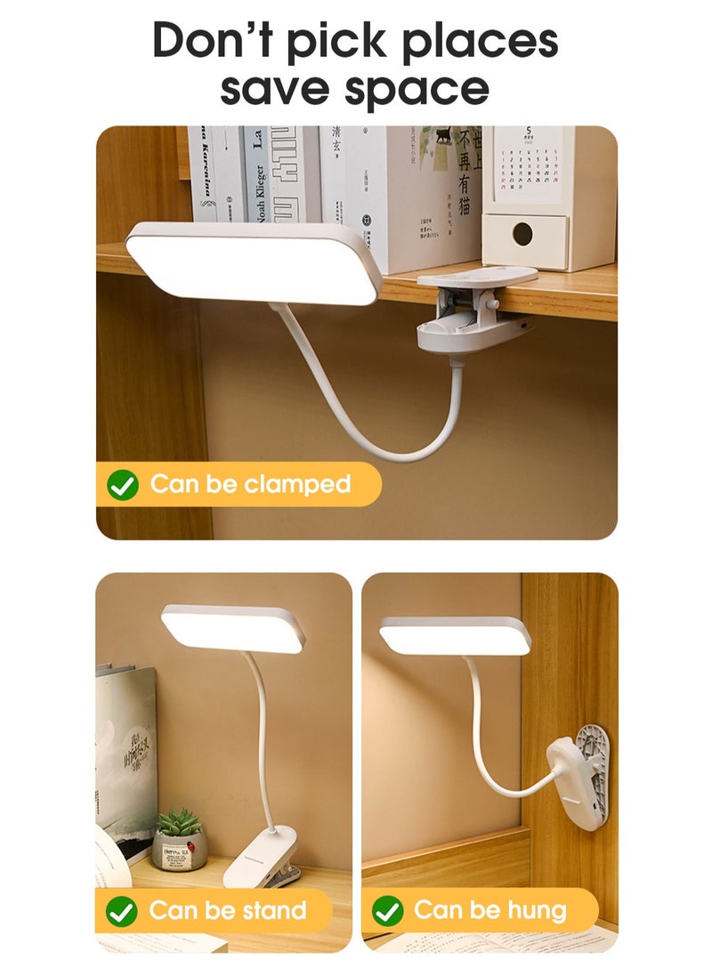 LOOPITYS - 3 Modes Touch Dimming USB Dimming Clip Table Lamp Student Dormitory Learning Study Table Light Bedside Flexo Lamps - Image 1