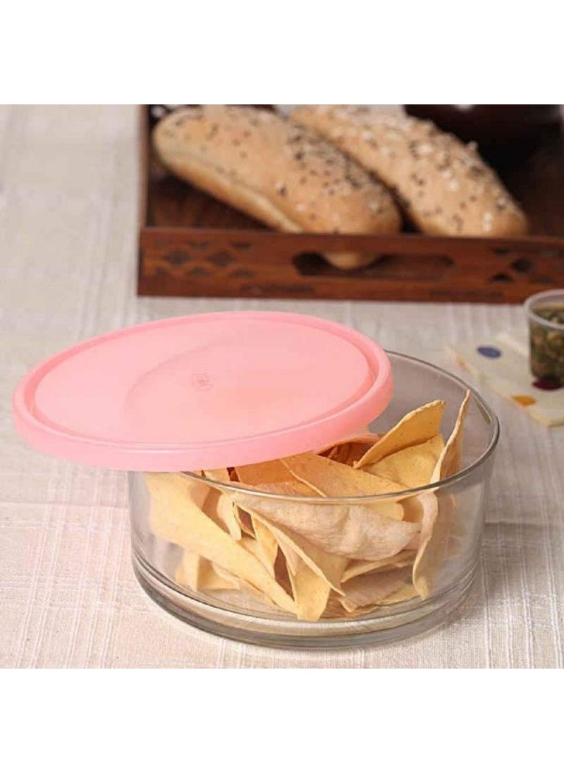 Cloudmart Cloudmart Freezowarm Glass Warm Serve Bowl with Lid Capacity 785ml Transparent Glass Set Of 12 785ml  - Image 2
