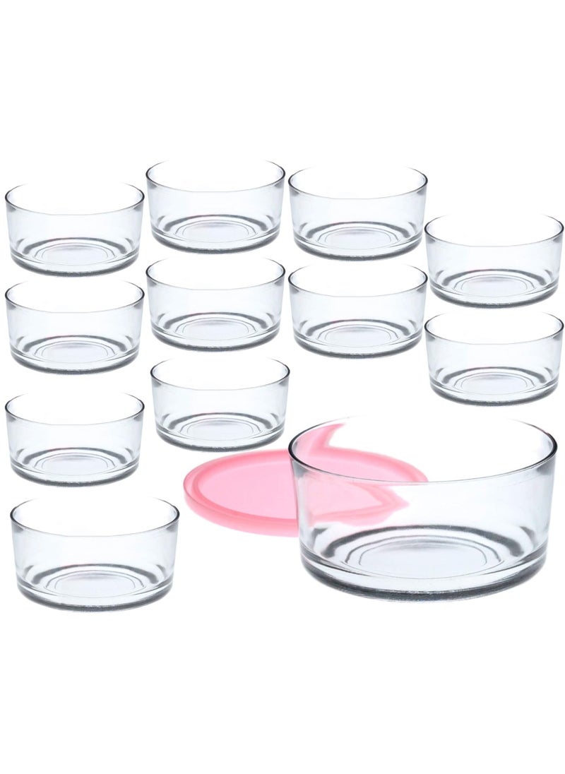 Cloudmart Cloudmart Freezowarm Glass Warm Serve Bowl with Lid Capacity 785ml Transparent Glass Set Of 12 785ml  - Image 1