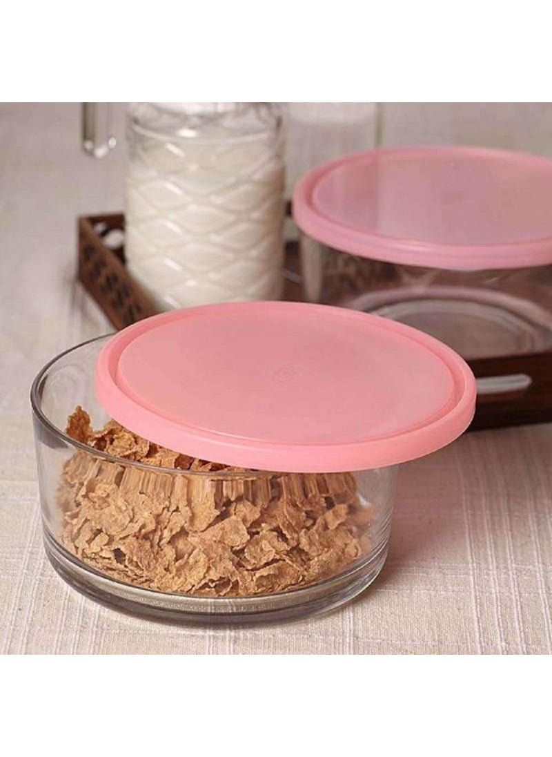 Cloudmart Cloudmart Freezowarm Glass Warm Serve Bowl with Lid Capacity 785ml Transparent Glass Set Of 12 785ml  - Image 3
