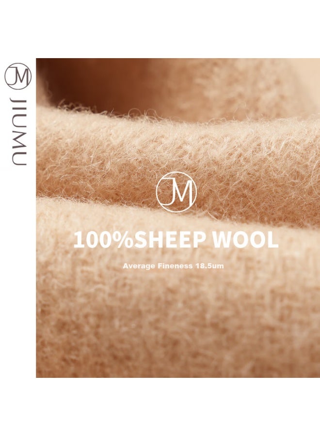 Jiumu Pure Wool Scarf For Women, Autumn And Winter Shawl, Ladies' Warm Neck Wrap, Birthday And Christmas Gift For Women, Gift Box Packaging - Image 4