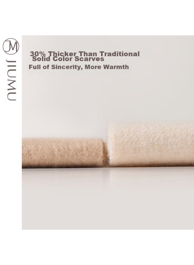 Jiumu Pure Wool Scarf For Women, Autumn And Winter Shawl, Ladies' Warm Neck Wrap, Birthday And Christmas Gift For Women, Gift Box Packaging - Image 5