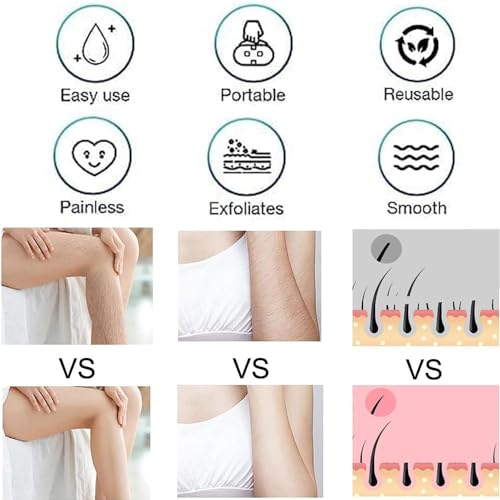 HETYASH Crystal Hair Eraser for Women & Men | Painless Hair Removal & Exfoliation Tool | Reusable Washable Crystal Epilator for Arms, Legs, Back & Body | Smooth Skin Without Shaving (Multicolor) (1) - Image 3