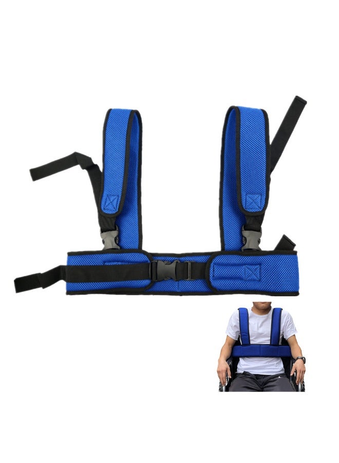 مكافحة هبوط كرسي متحرك حزام الأمان حزام الكتف تثبيت حزام رعاية المرضى المسنين حزام الظهر دعم سترة - Image 1