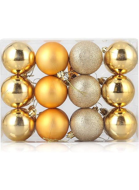 Christmas Baubles Ornaments 24Pcs, Shatterproof Commercial