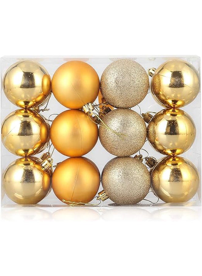 Christmas Baubles Ornaments 24Pcs, Shatterproof Commercial
