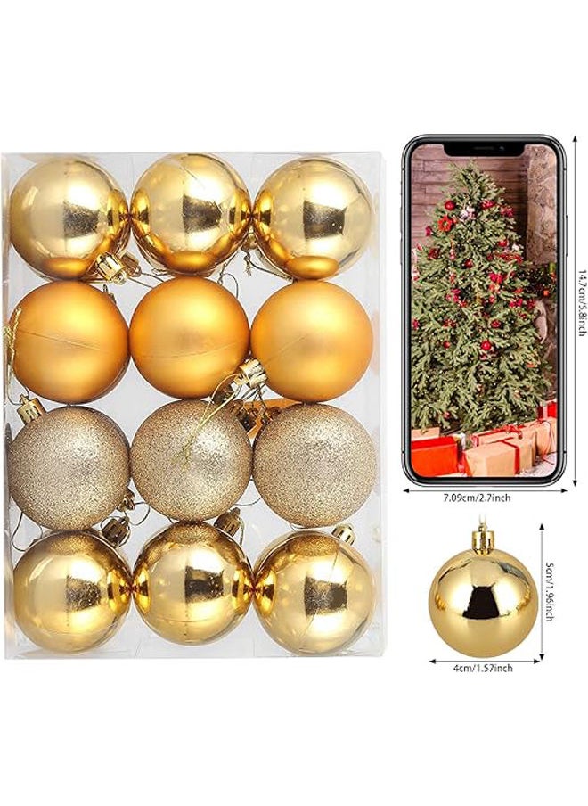 Christmas Baubles Ornaments 24Pcs, Shatterproof Commercial