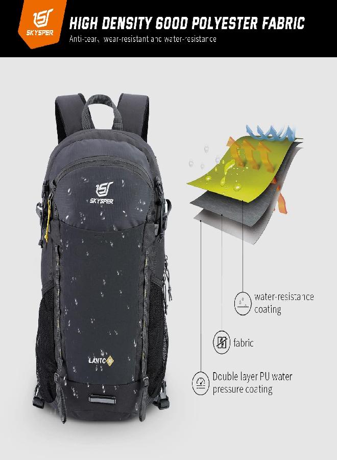 SKYSPER SKYSPER Hiking Daypack 30L Water-Resistant Camping Backpacks, Day Packs for Travel Outdoor Camp Men Women Dark Grey  - Image 2
