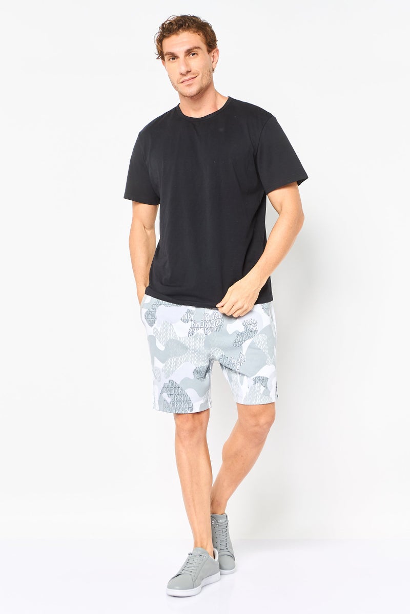 DKNY Men Regular Fit Allover Print Basic Shorts, Multicolor - Image 2